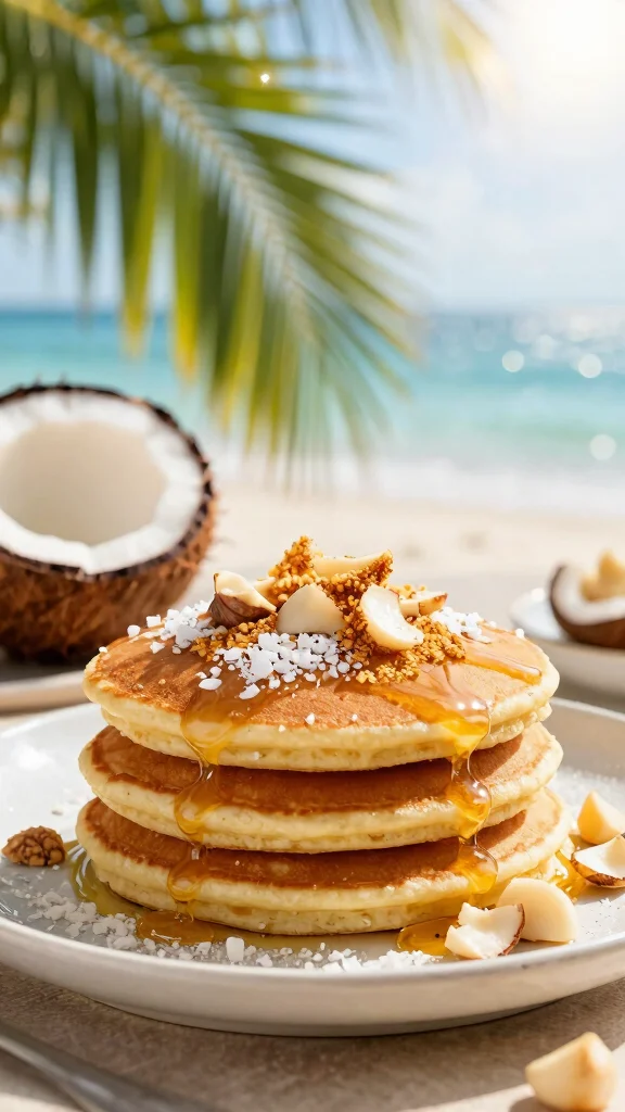 12 Pancake Mix Ideas to Transform Your Boxed Mix - 5. Coconut Macadamia Nut Pancakes 1