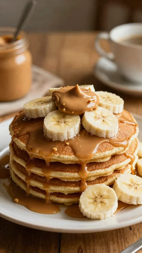 12 Pancake Mix Ideas to Transform Your Boxed Mix - 6. Peanut Butter Banana Pancakes 1