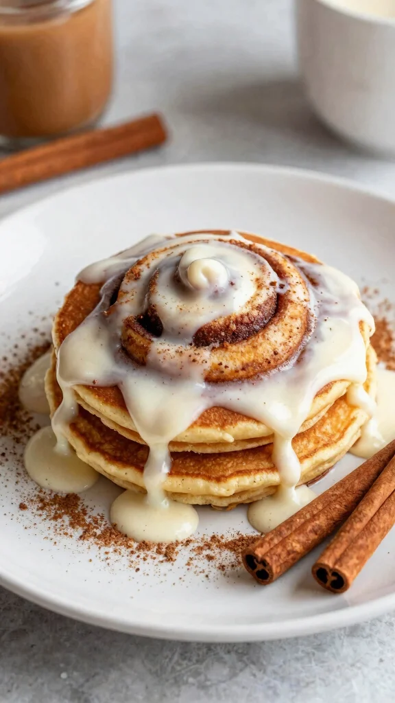 12 Pancake Mix Ideas to Transform Your Boxed Mix - 8. Cinnamon Roll Pancakes 1