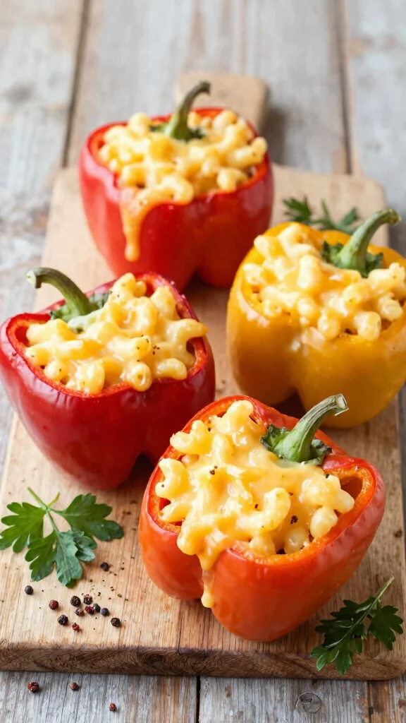 13 Mac and Cheese Lunch Ideas: Quick, Easy and Satisfying - 10. Mac and Cheese Stuffed Peppers 1