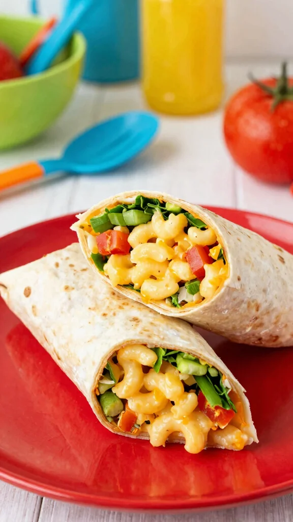 13 Mac and Cheese Lunch Ideas: Quick, Easy and Satisfying - 5. Mac and Cheese Wraps 1