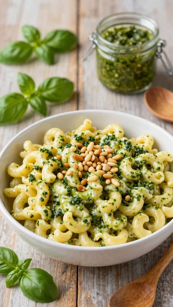 13 Mac and Cheese Recipes for Kids They Will Actually Eat - 10. Pesto Mac and Cheese 1