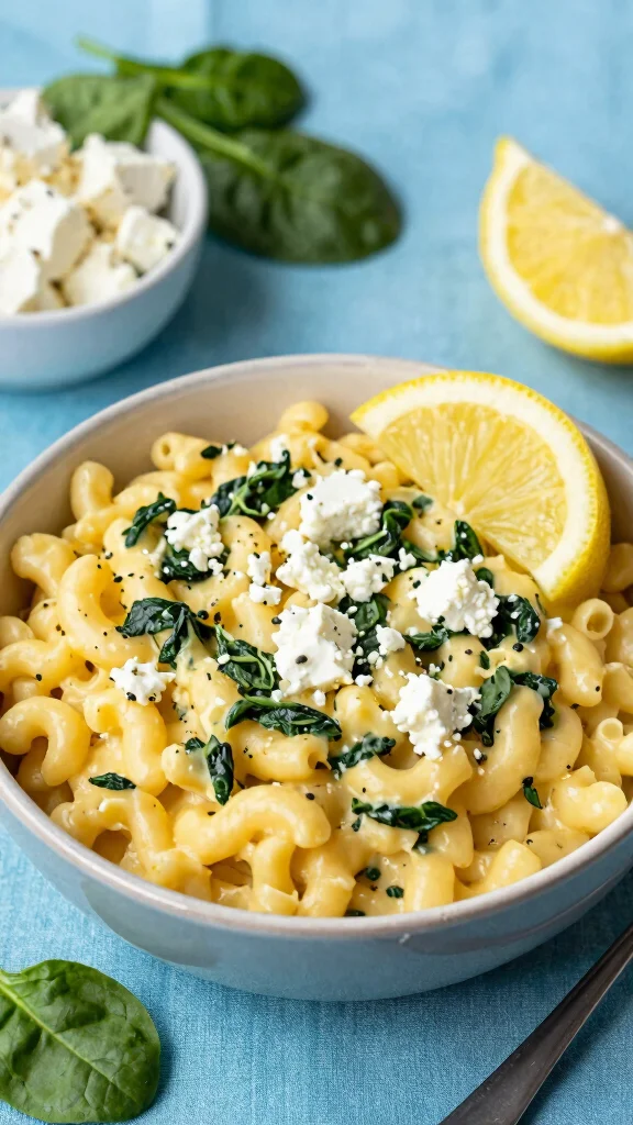 13 Mac and Cheese Recipes for Kids They Will Actually Eat - 9. Feta and Spinach Mac and Cheese 1