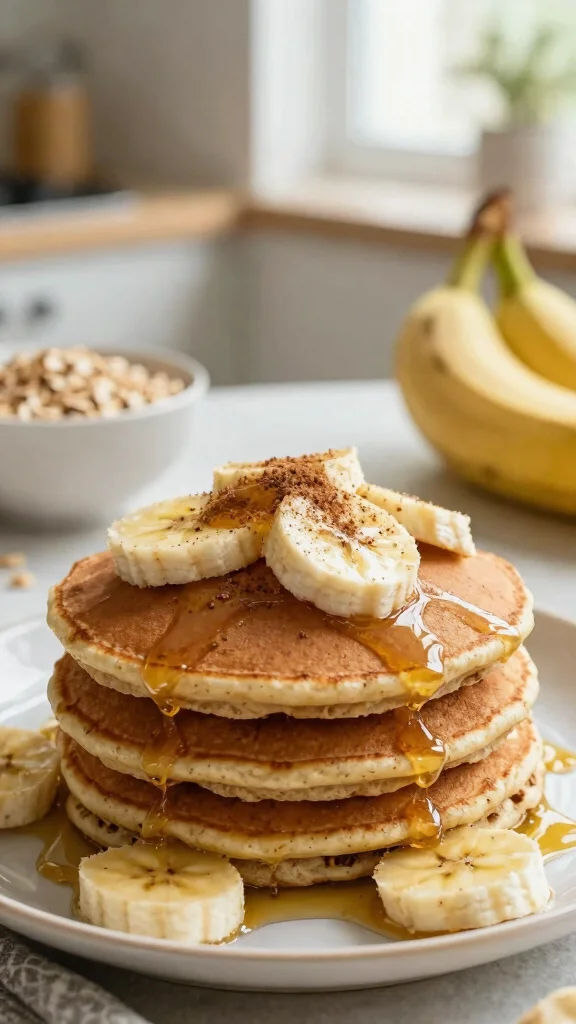 13 Pancake Flavor Ideas to Shake Up Your Morning Routine - 3. Banana Oatmeal Pancakes 1