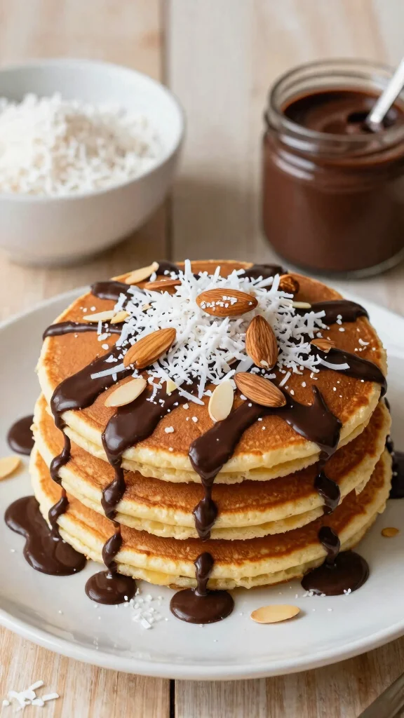 13 Pancake Flavor Ideas to Shake Up Your Morning Routine - 6. Almond Joy Pancakes 1