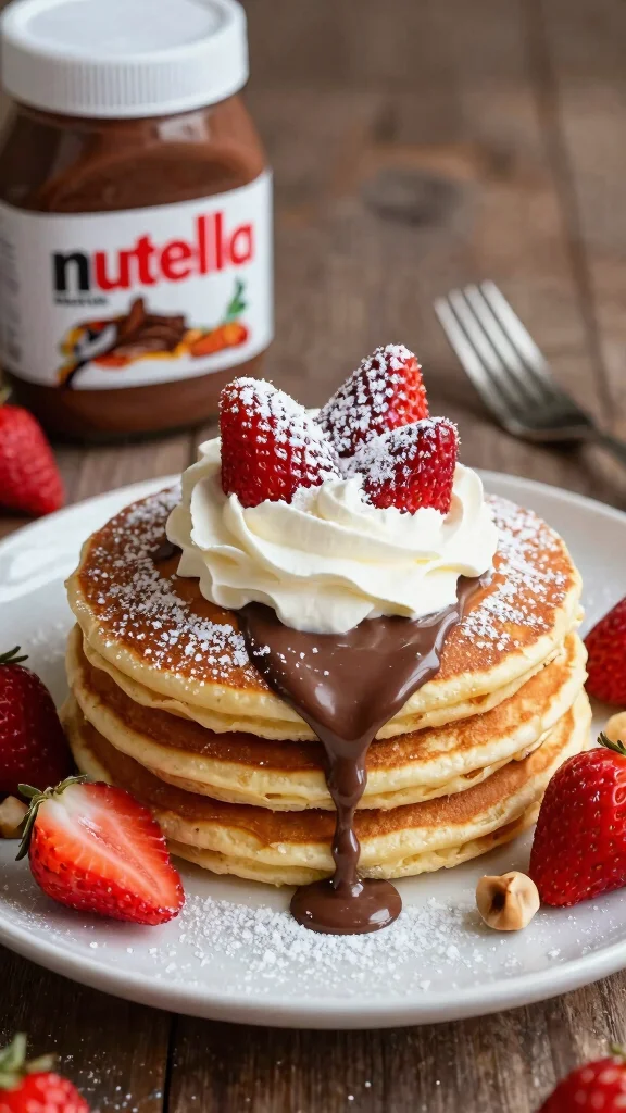 13 Pancake Flavor Ideas to Shake Up Your Morning Routine - 9. Nutella Stuffed Pancakes 1