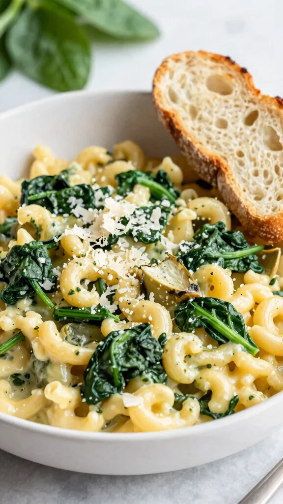 14 Mac and Cheese Upgrades That Turn Basic into Gourmet - 4. Spinach and Artichoke Mac 1