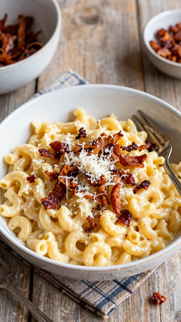 14 Mac and Cheese Upgrades That Turn Basic into Gourmet - 8. Carbonara Mac 1