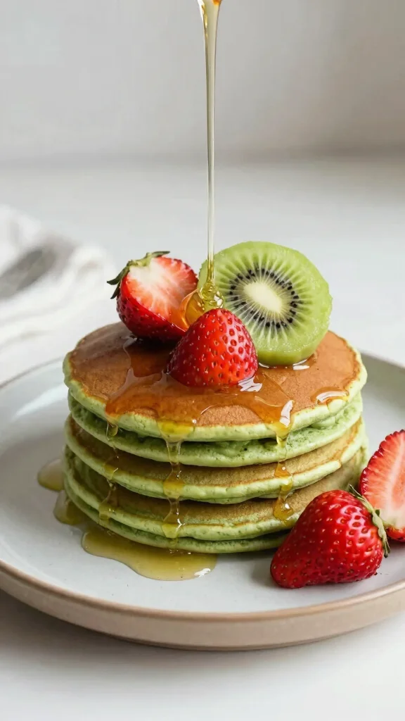 14 Pancake Breakfast Ideas for a Complete Morning Spread - 12. Matcha Green Tea Pancakes 1