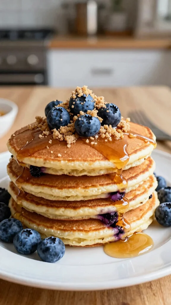 14 Pancake Breakfast Ideas for a Complete Morning Spread - 14. Blueberry Muffin Pancakes 1
