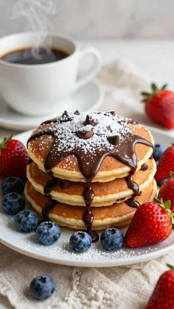 14 Pancake Breakfast Ideas for a Complete Morning Spread - 4. Chocolate Chip Buckwheat Pancakes 1