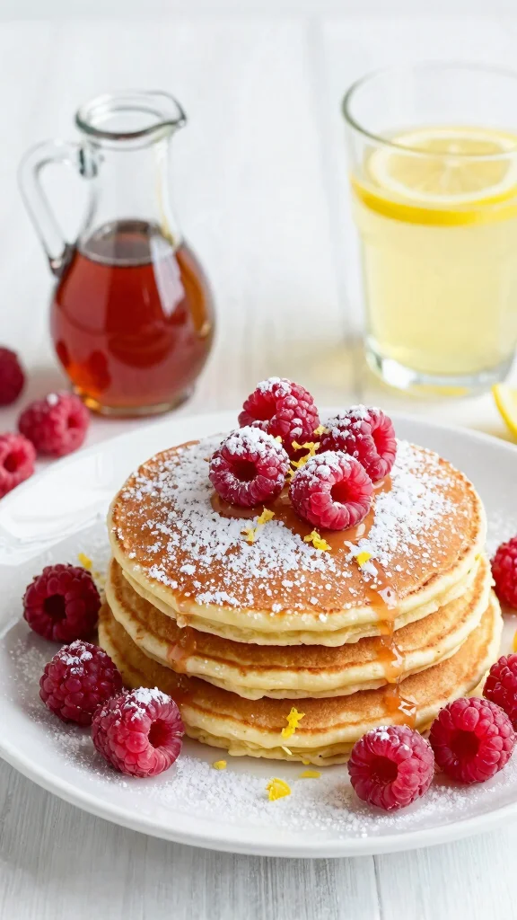14 Pancake Breakfast Ideas for a Complete Morning Spread - 8. Raspberry Lemonade Pancakes 1