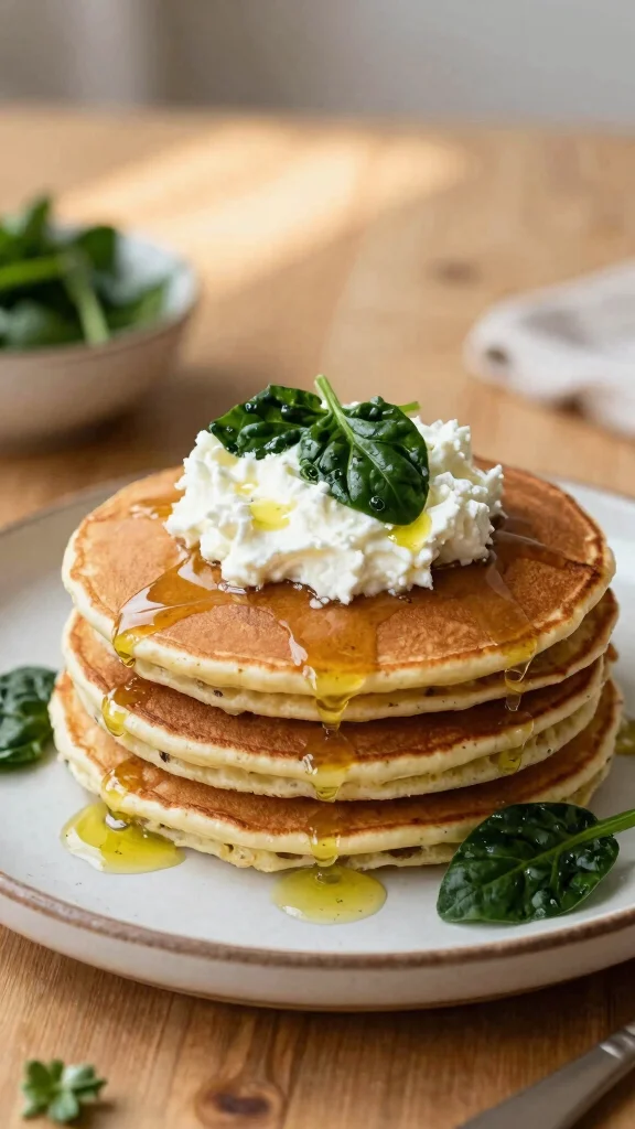 14 Pancake Filling Ideas Sweet, Savory and Surprising - 1. Creamy Ricotta and Spinach 1