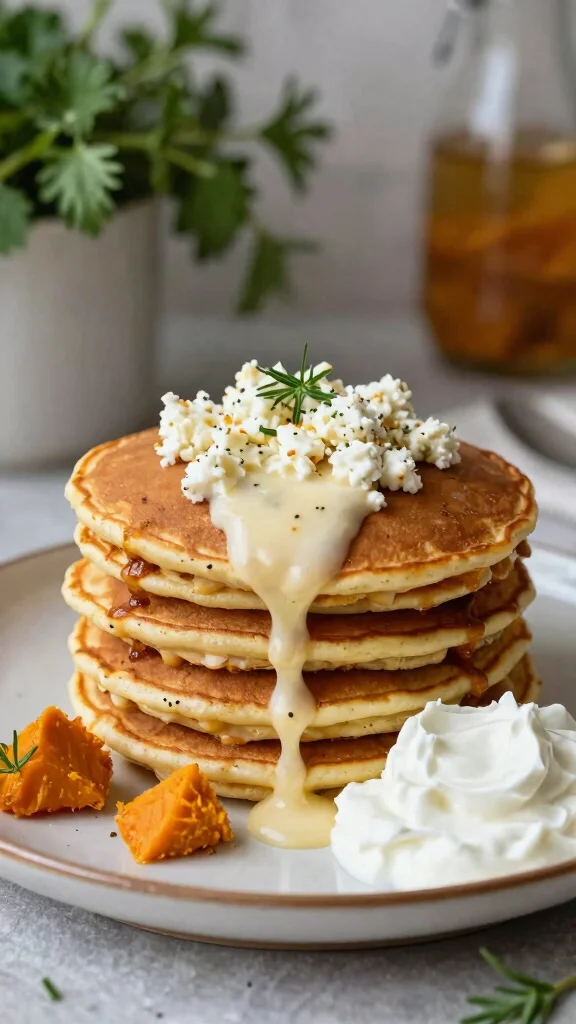 14 Pancake Filling Ideas Sweet, Savory and Surprising - 14. Savory Sweet Potato and Feta 1