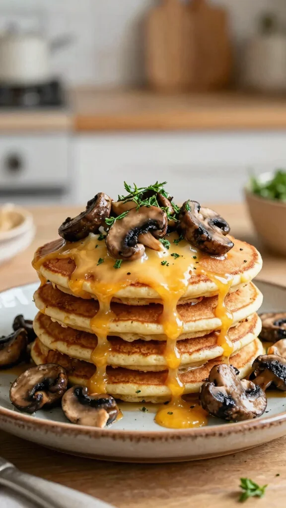 14 Pancake Filling Ideas Sweet, Savory and Surprising - 4. Savory Mushroom and Cheese 1