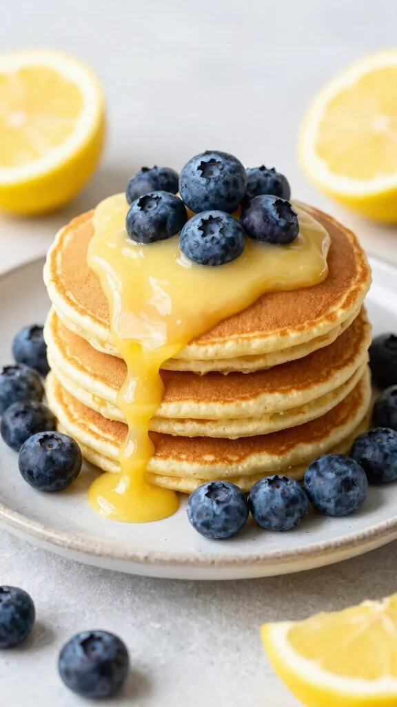 14 Pancake Filling Ideas Sweet, Savory and Surprising - 6. Lemon Curd and Blueberries 1