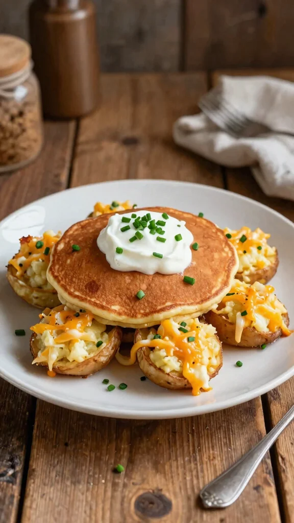 14 Pancake Filling Ideas Sweet, Savory and Surprising - 8. Baked Potato Pancakes 1