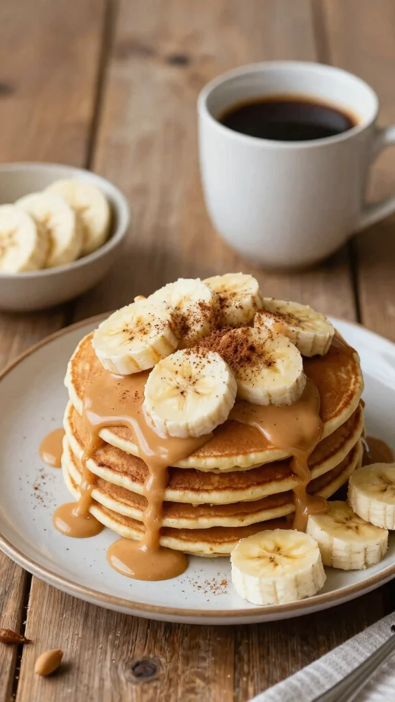 14 Pancake Toppings That Make Breakfast Unforgettable - 2. Peanut Butter and Banana 1