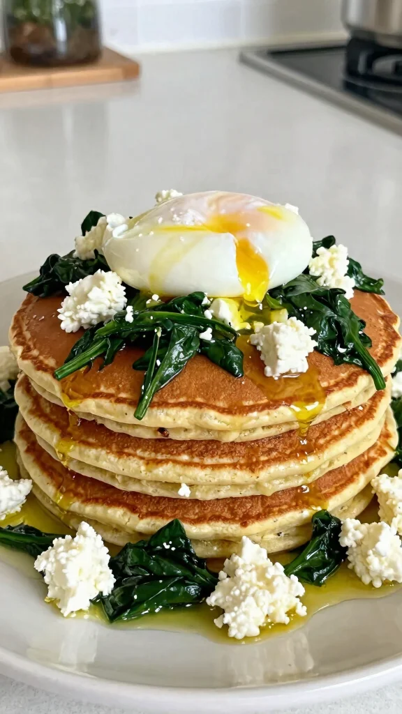 14 Pancake Toppings That Make Breakfast Unforgettable - 6. Savory Spinach and Feta 1