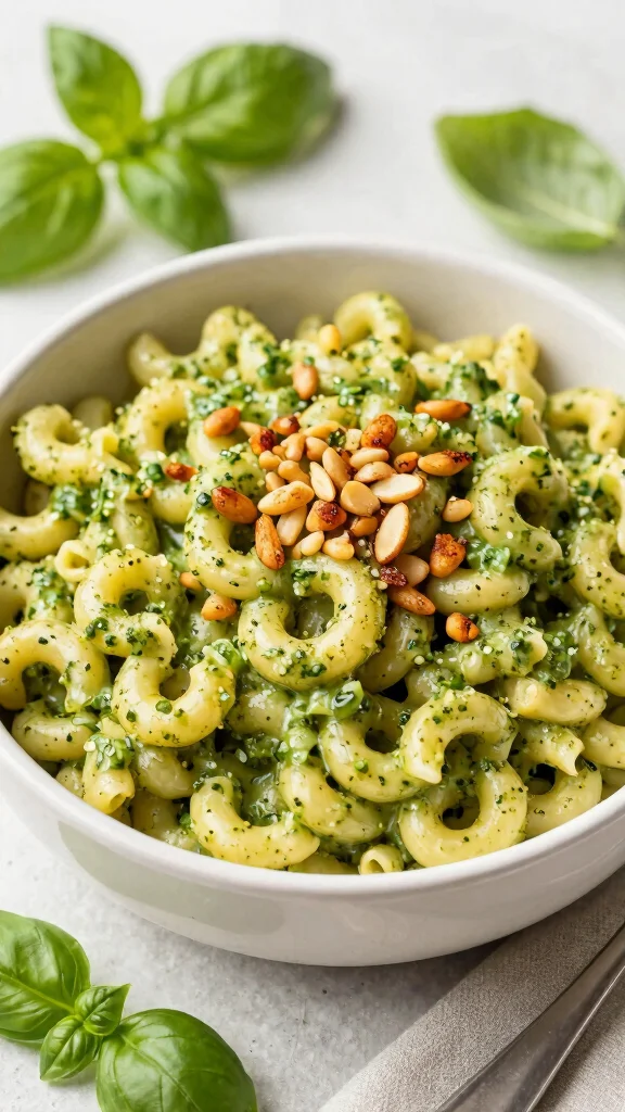 15 Mac and Cheese Dinner Ideas for a Complete Meal - 10. Pesto Mac and Cheese 1