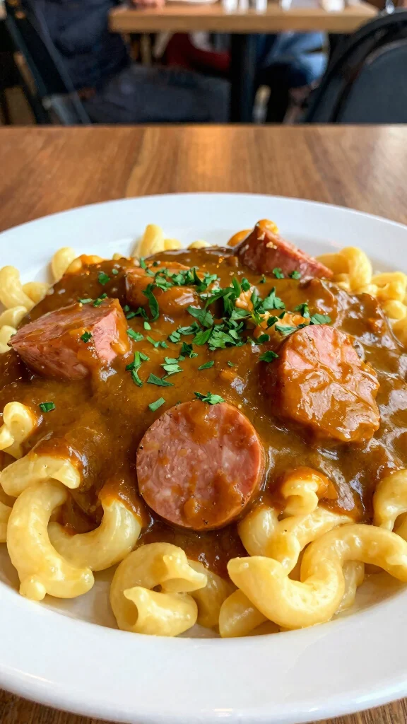 15 Mac and Cheese Dinner Ideas for a Complete Meal - 15. Currywurst Mac and Cheese 1