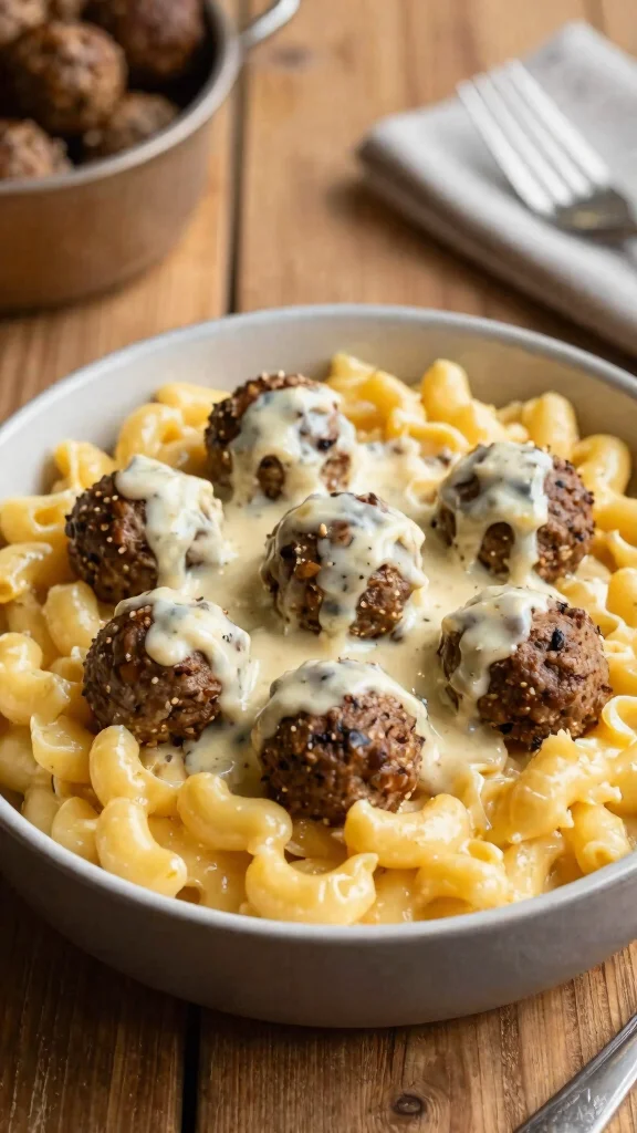 15 Mac and Cheese Dinner Ideas for a Complete Meal - 8. Swedish Meatball Mac and Cheese 1