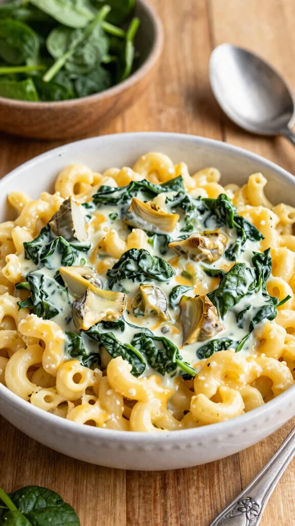 15 Mac and Cheese Topping Ideas from Classic to Creative - 6. Creamy Spinach and Artichoke 1