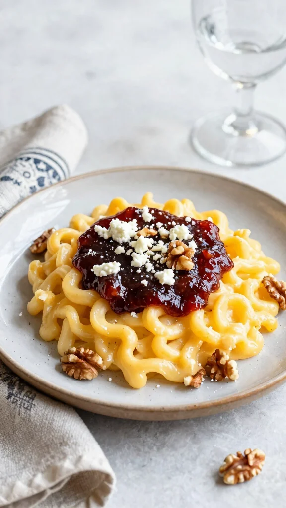 15 Mac and Cheese Topping Ideas from Classic to Creative - 9. Fig Jam and Goat Cheese 1